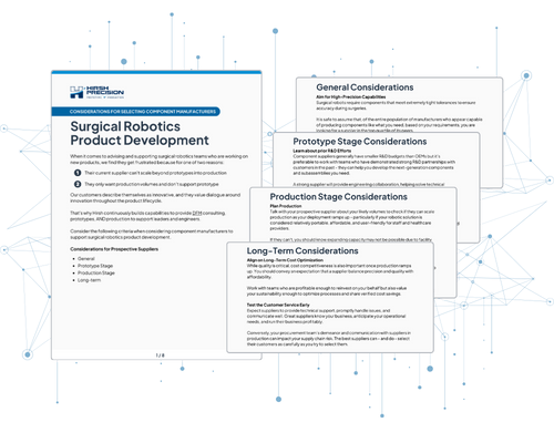 Supplier Selection Tips for Surgical Robotics Manufacturers CTA graphic