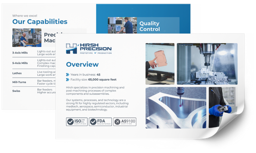 Preview of the Hirsh Precision Capabilities Deck Preview of the Hirsh Precision Capabilities Deck