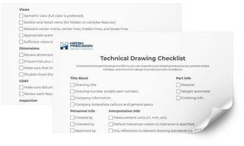 Technical Drawing Checklist